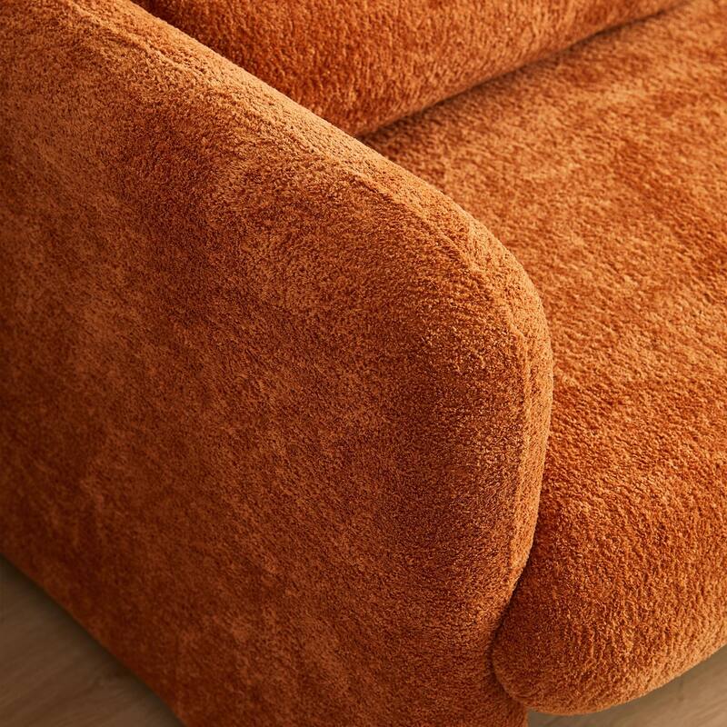 Stylish Velvet 2 Seat Sofa Accent Sofa with Lumbar Pillow, Loveseat Sofa Couch with Wood Frame for Living Room