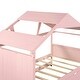preview thumbnail 8 of 15, Pink Twin Size Solid Wood House Bed with Trundle and Storage for for Kids, Boys and Girls