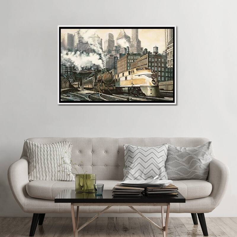 iCanvas "The Station, Chicago" by Matthew Daniels Framed