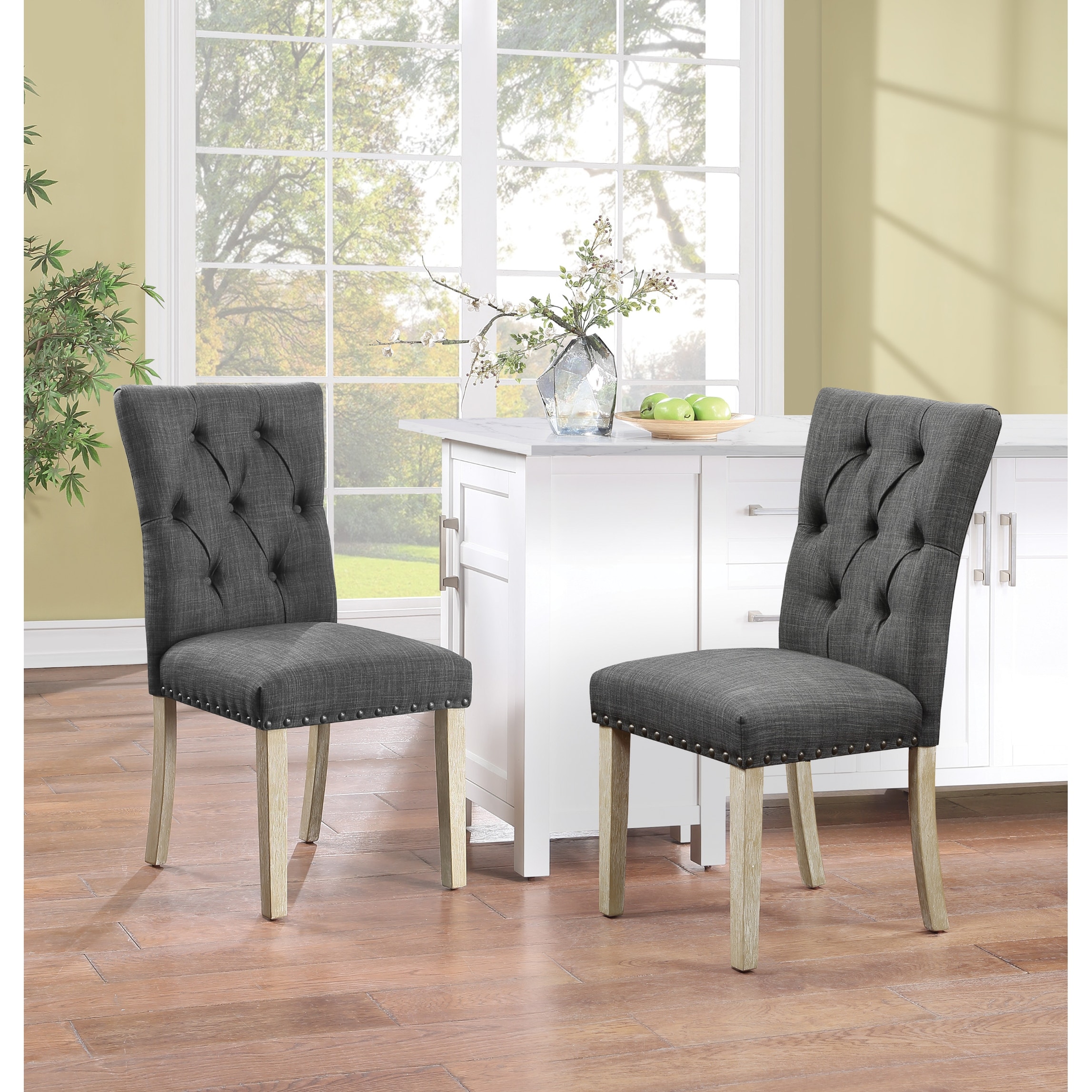 HomePop Dinah Modern Navy Dining Chairs Set of 2 Bed Bath Beyond 18097023
