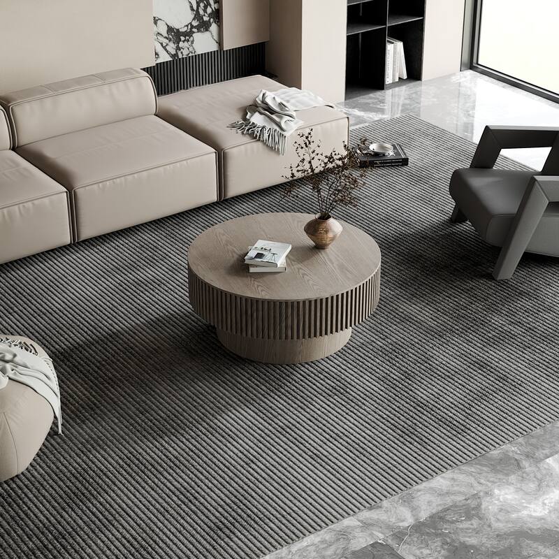 31.5'' Round Coffee Table with Storage