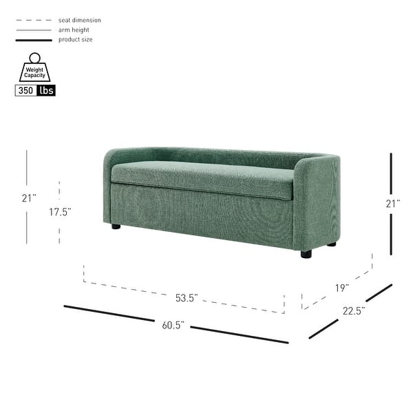 dimension image slide 1 of 3, NPD Furniture Wendy Storage Bench