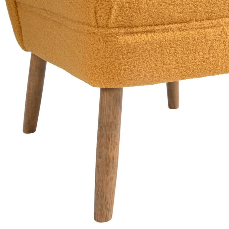 Linen Armless Accent Chair Slipper Chair