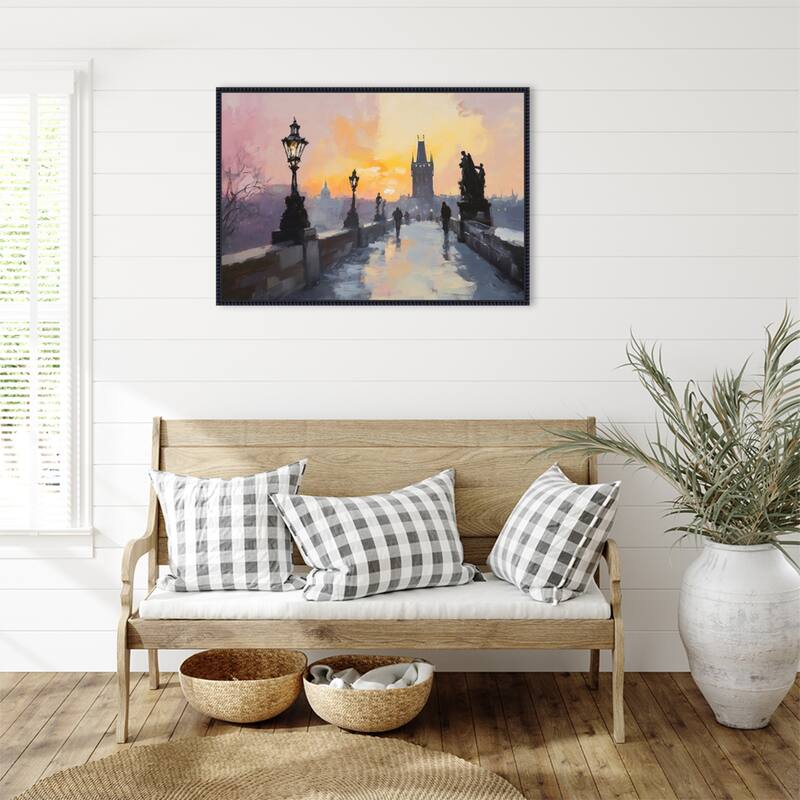 The Bridge by Tradelink inhouse artist Framed Canvas Wall Art Print
