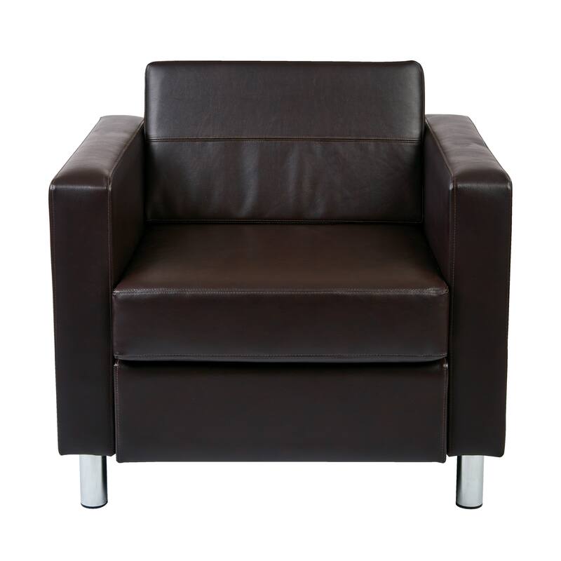 Pacific Arm Accent Chair with Chrome Legs