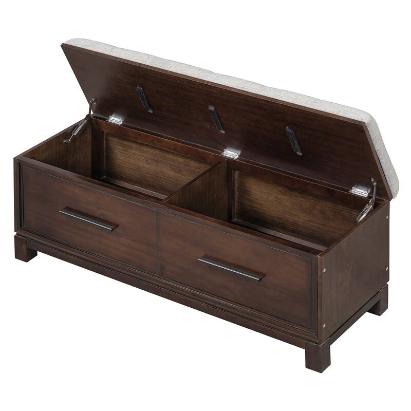 Shoe Bench Entryway Storage Bench with Lift Top Cushion Seat