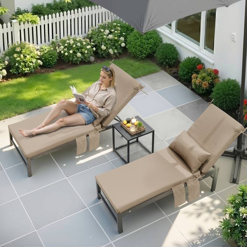 Pellebant Outdoor Lounge Chair Cushions with Pillow