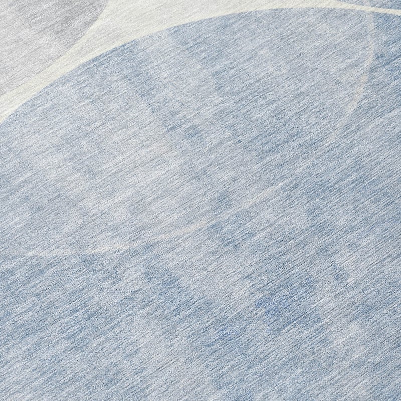 Machine Washable Indoor/ Outdoor Abstract Circles Chantille Rug