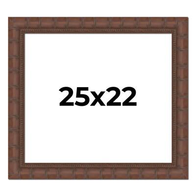 25x22 Frame Pewter Solid Wood Picture Frame Width 1.625 Inches | Interior Frame Depth 0.6875 Inches