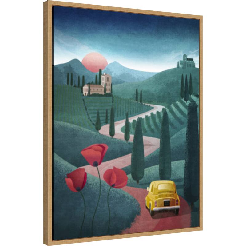 Tuscany by Emel Tunaboylu Framed Canvas Wall Art Print - Sylvie Maple