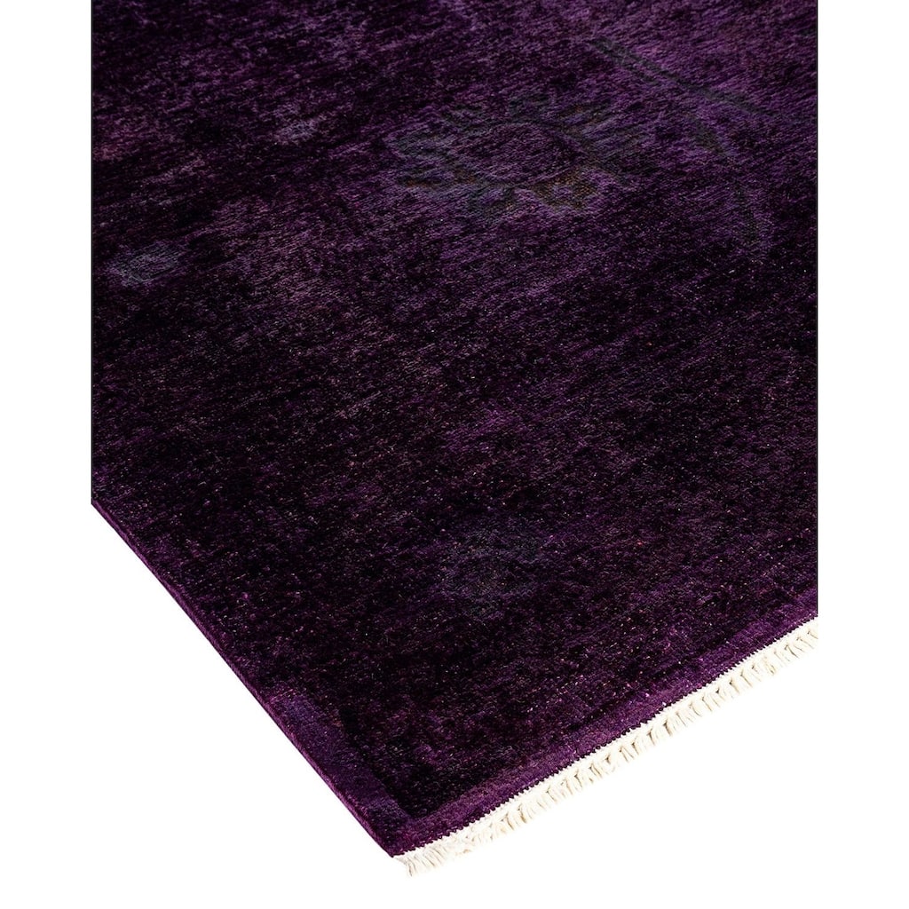 Vibrance, One-of-a-Kind Hand-Knotted Area Rug - Purple, 5' 10" x 8' 7" - 5' 10" x 8' 7"