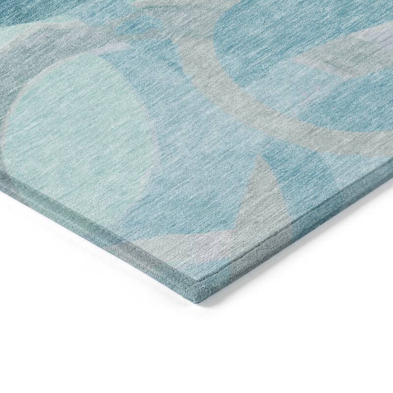 Machine Washable Indoor/Outdoor Contemporary Deco Chantille Rug