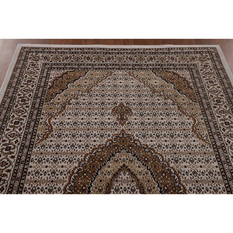 Geometric Tabriz Turkish Area Rug Machine Made Carpet - 5'2" x 7'9"
