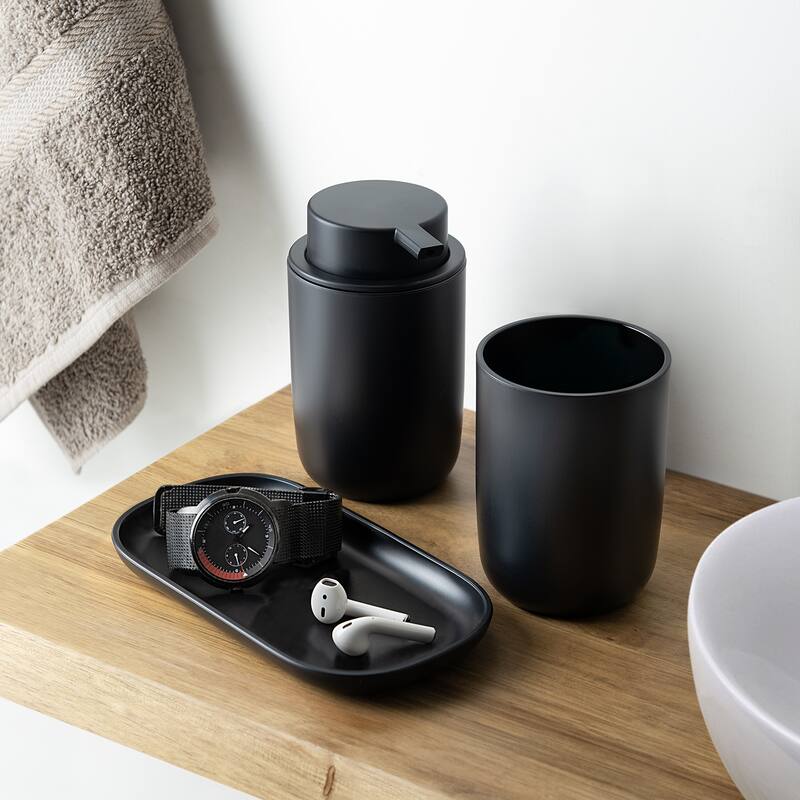 Aiello 3-Piece Solid Plastic Bathroom Accessory Set