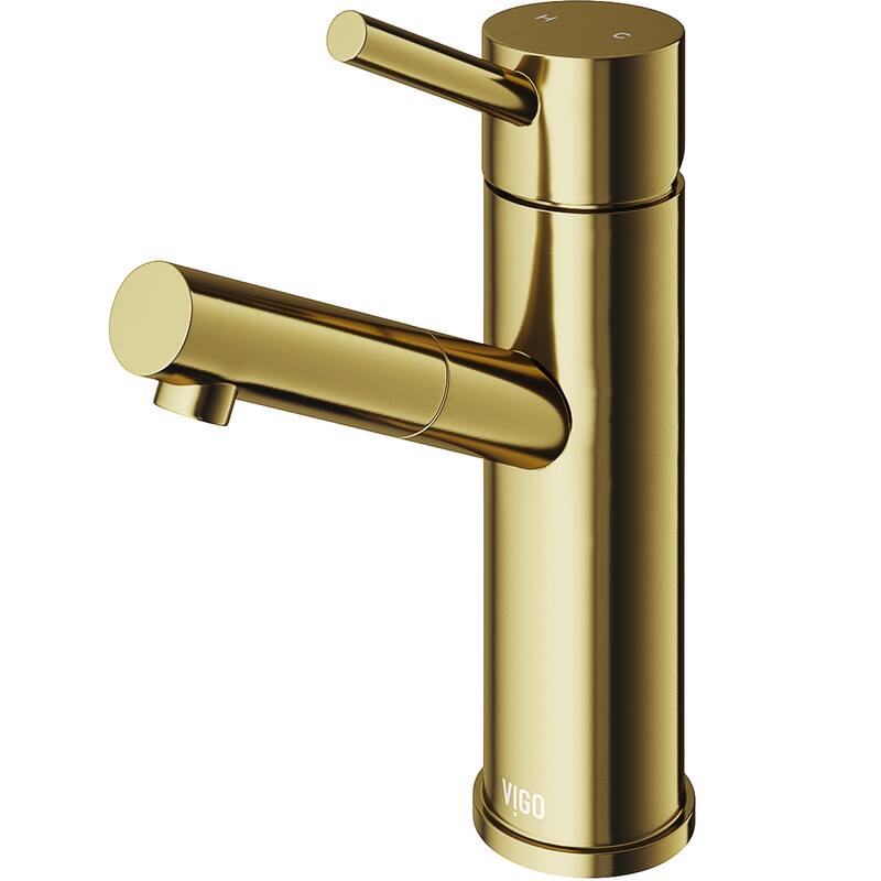 VIGO Noma Single Hole Bathroom Faucet - Faucet - Matte Gold
