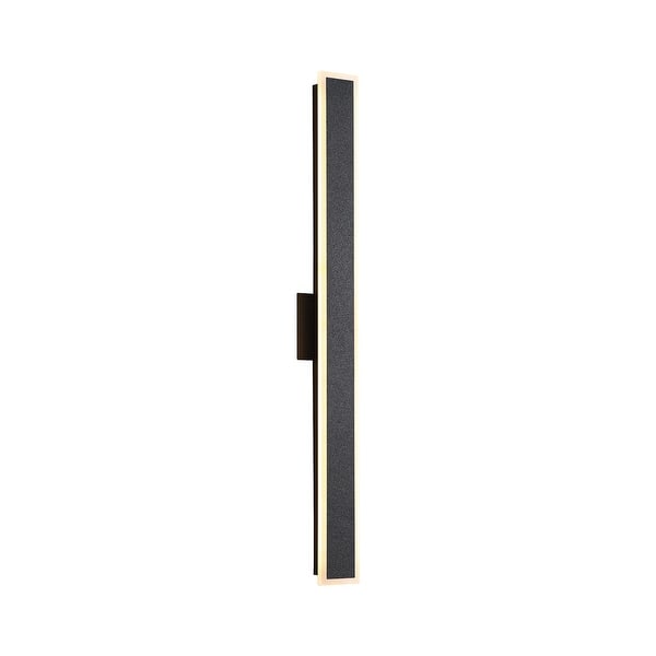 slide 2 of 3, Golden Lighting 4072-OWL36 Obsidian 36" Tall Outdoor Wall Sconce Sand Black