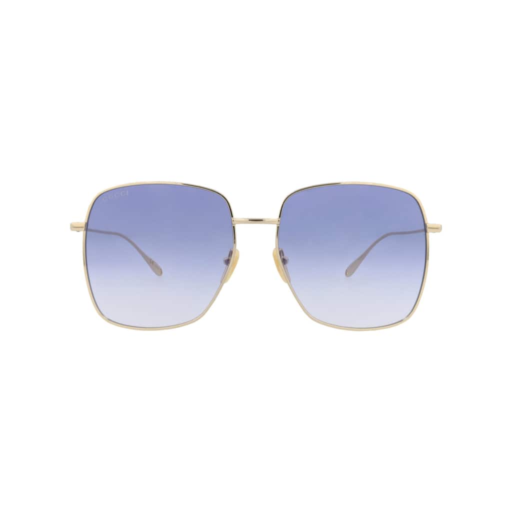 Gucci Square-Frame Metal Sunglasses