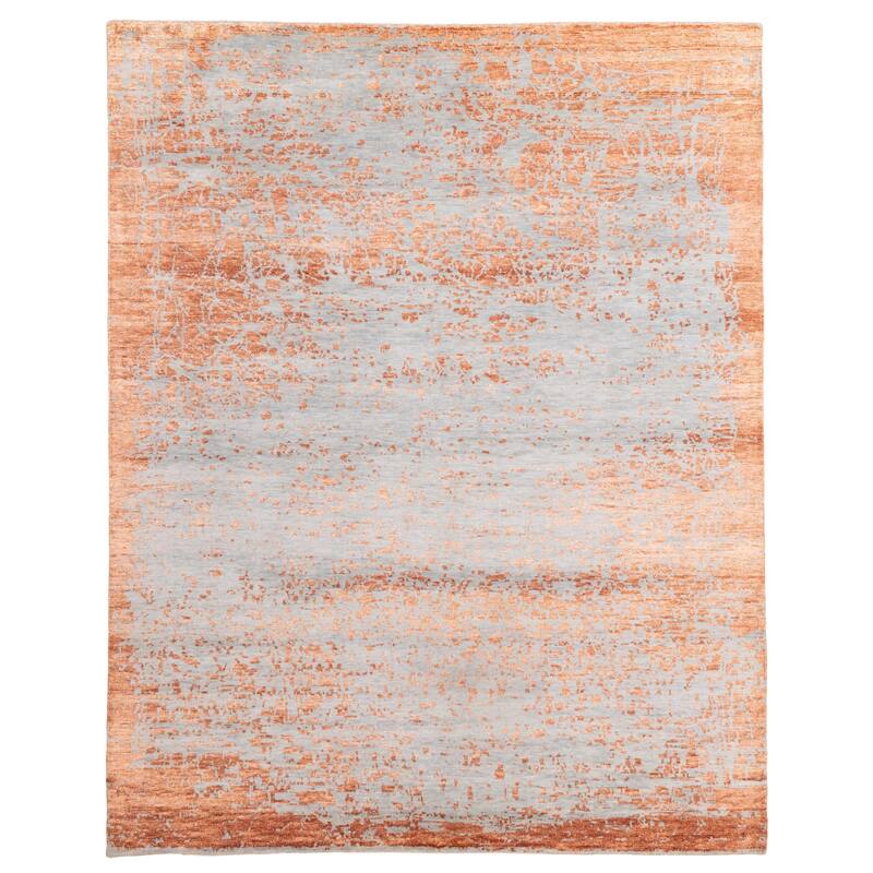 ECARPETGALLERY Hand-knotted Legacy Light Blue Silk, Wool Rug - 8'1 x 10'1