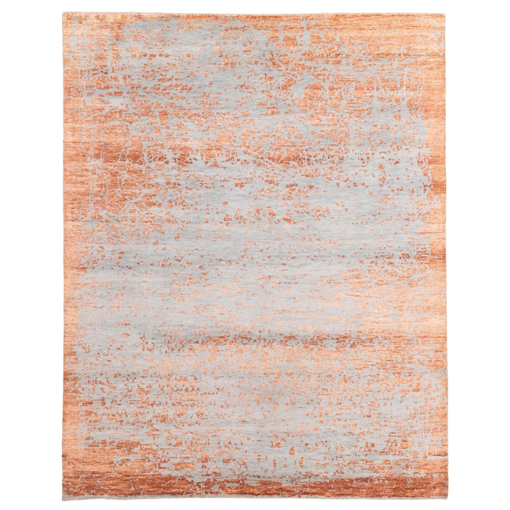 ECARPETGALLERY Hand-knotted Legacy Light Blue Silk, Wool Rug - 8'1 x 10'1