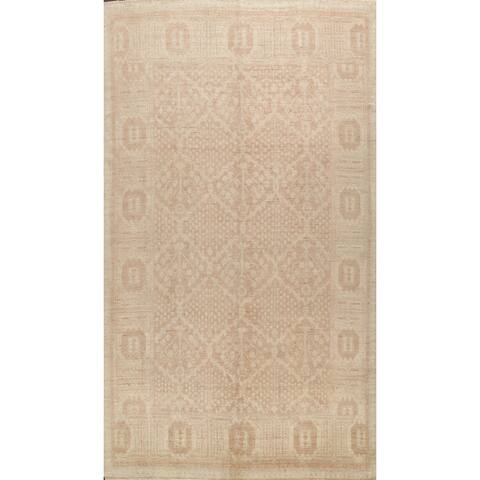 MUTED Geometric Khotan Oriental Area Rug Wool Handmade Office Carpet - 9'1" x 12'3"