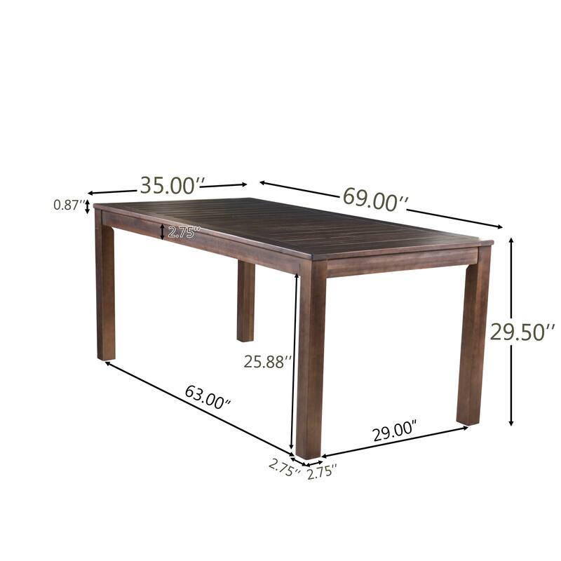Fallon Outdoor 7-Piece Acacia Wood Dining Set by Christopher Knight Home