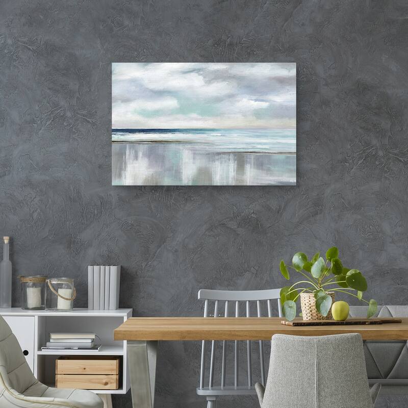Cyan Sunrise by Nan Canvas Art Print
