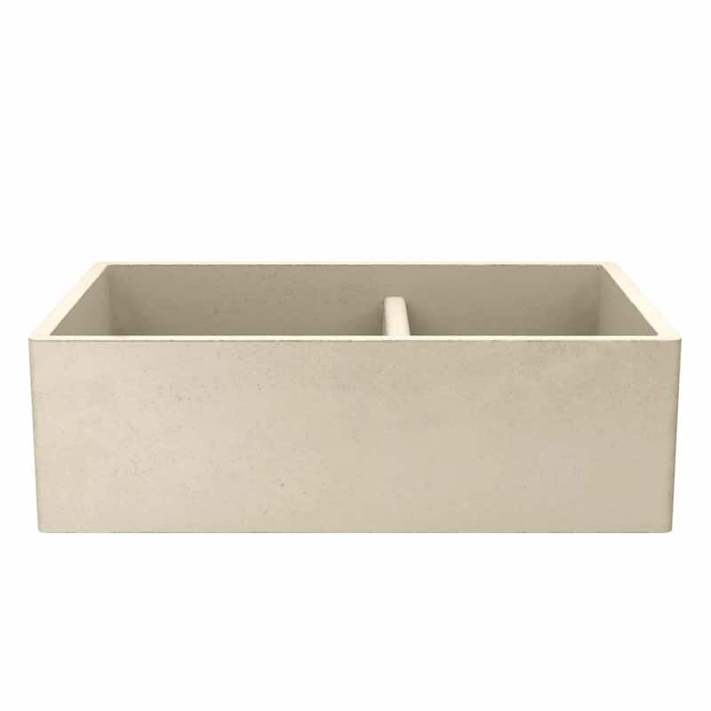 Farmhouse 33-inch Double Bowl NativeStone Kitchen Sink - 33" x 21" x 10.25"