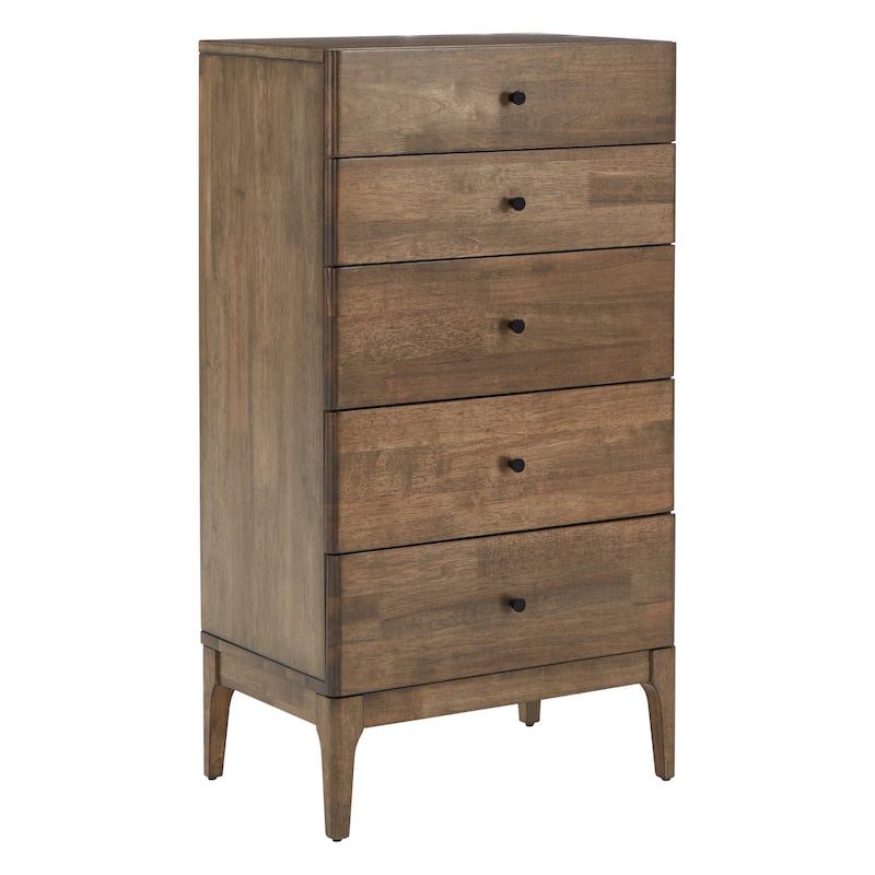 Ozan Walnut Finish 5-drawer Chest by iNSPIRE Q Modern