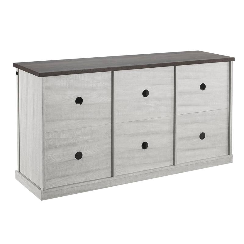 58" Farmhouse Sliding Barn Door TV Stand - Fits TVs up to 65" - 58" in Width
