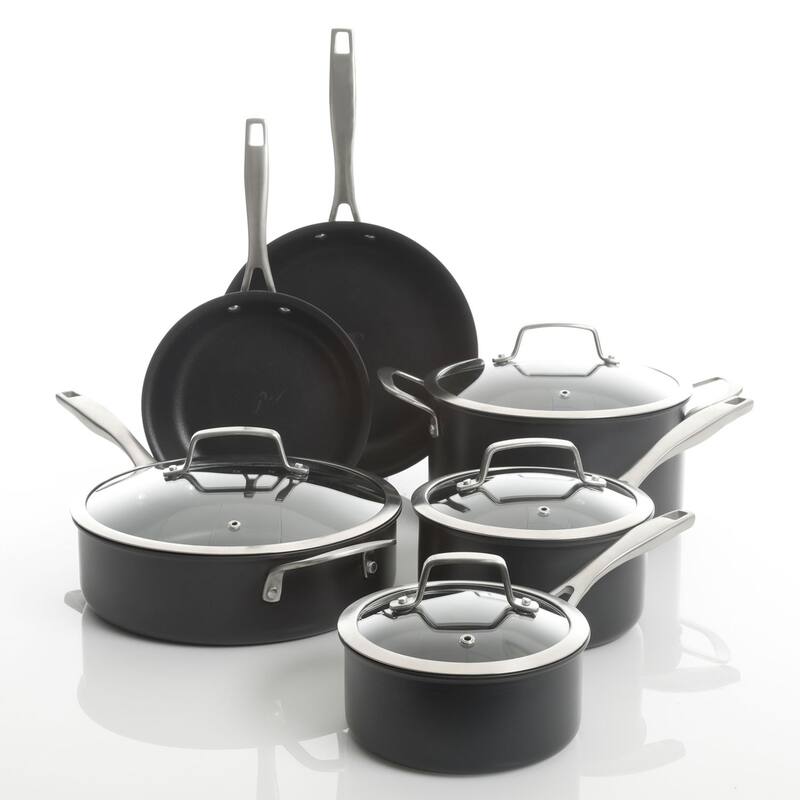 Nonstick Aluminum Cookware 10 Piece Set in Midnight