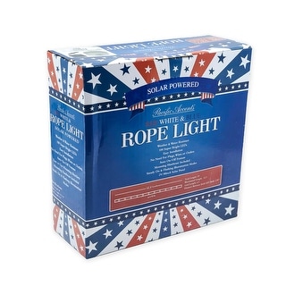 100 LED Solar Rope Light - Red White & Blue