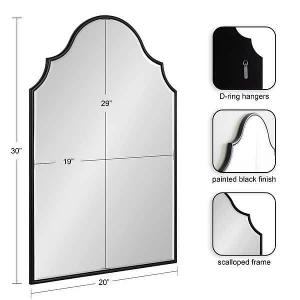 dimension image slide 6 of 14, Kate and Laurel Leanna Framed Arch Wall Mirror