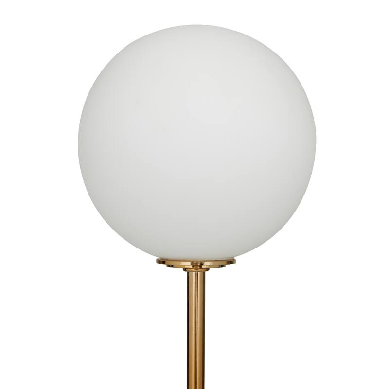 Stylish Metal Orb Light Table Lamp with Marble Base - Gold, Black, Silver
