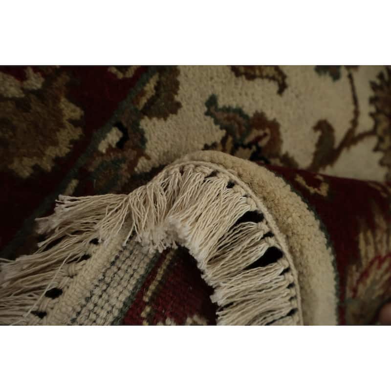 Hand Knotted Oriental 100% Wool Carpet Transitional Floral Beige & Ivories Oushak Area Rug - 3' 1'' X 2' 0''