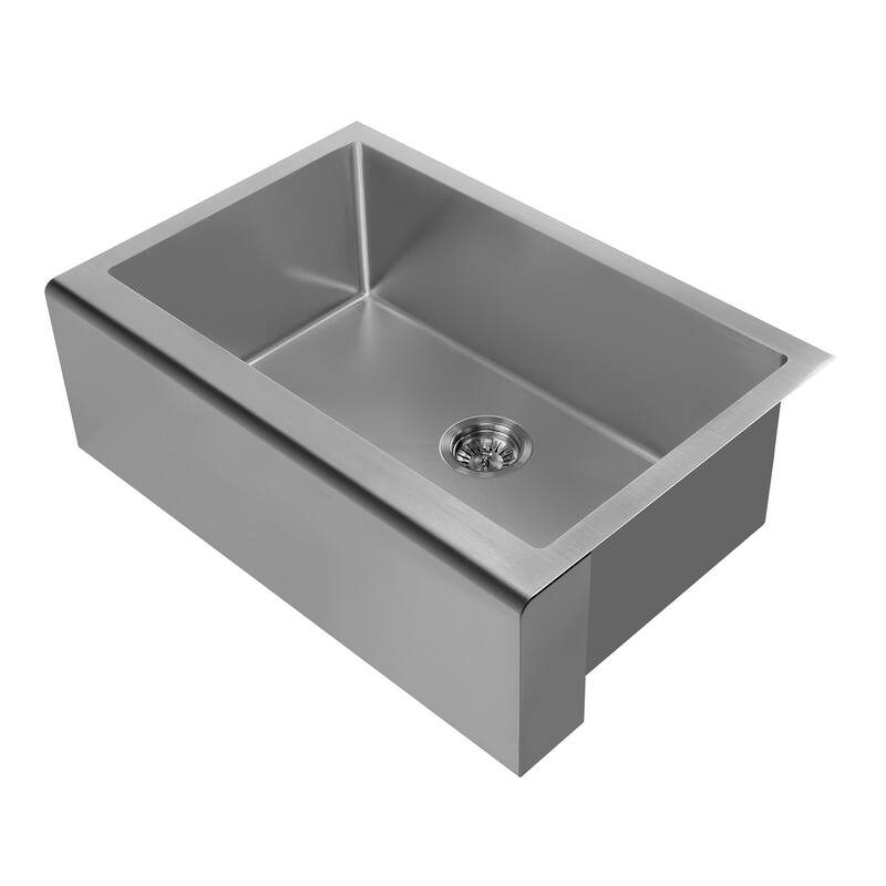 Whitehaus Noah Plus 30" Single Basin Kitchen Sink Set for Undermount - Gunmetal