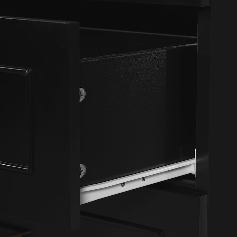 72.2"Tall Freestanding Bathroom Cabinet With 3 Drawers (Partitioned, Standard, Deep), Adjustable Shelf,Soft-Close Doors