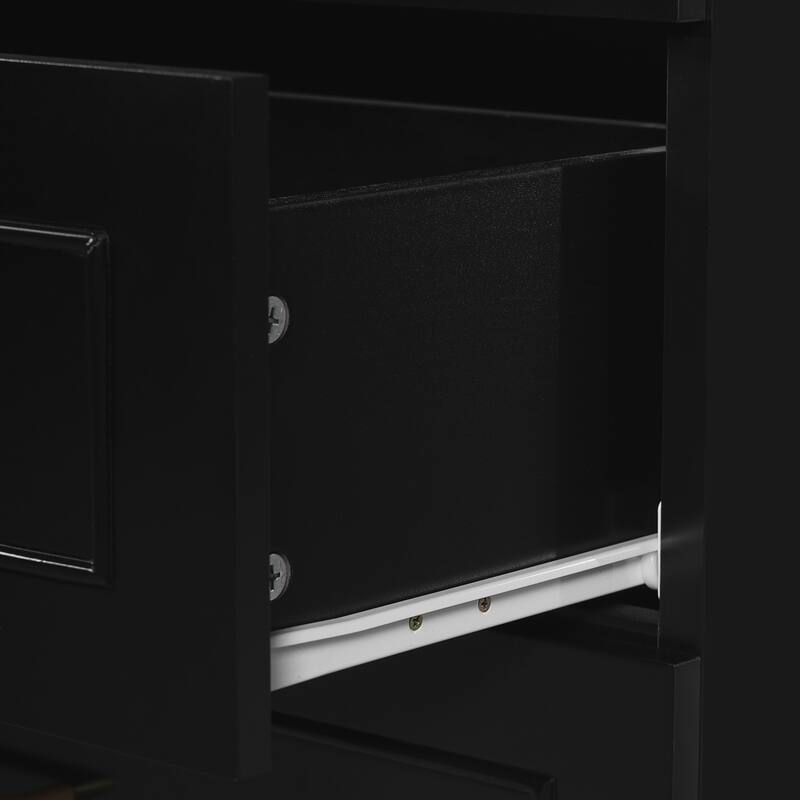 72.2"Tall Freestanding Bathroom Cabinet with 3 Drawers, Adjustable Shelf, Soft-Close Doors, MDF Panels, Steel Handles
