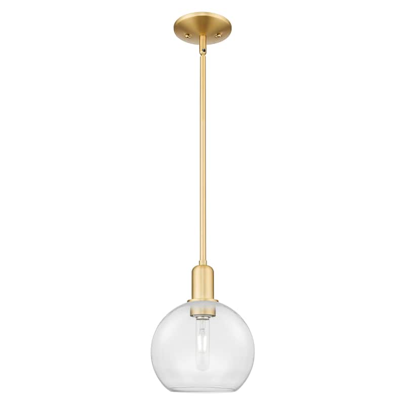 Innovations Lighting Endless Possibilities Arcadia - Athens - 1 Light 8" Stem Hung Mini Pendant - Clear/Satin Gold
