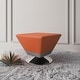 preview thumbnail 5 of 15, Manhattan Comfort Diamond Polished Chrome Swivel Ottoman