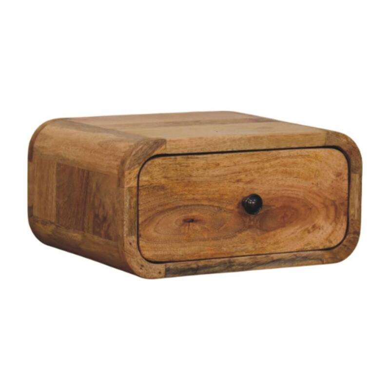 Artisan Furniture Solid Wood Avora Mini Wall-Mounted Oak-ish 1 Drawer Nightstand