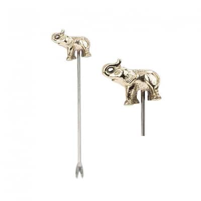 Gold Elephant Cocktail Pick