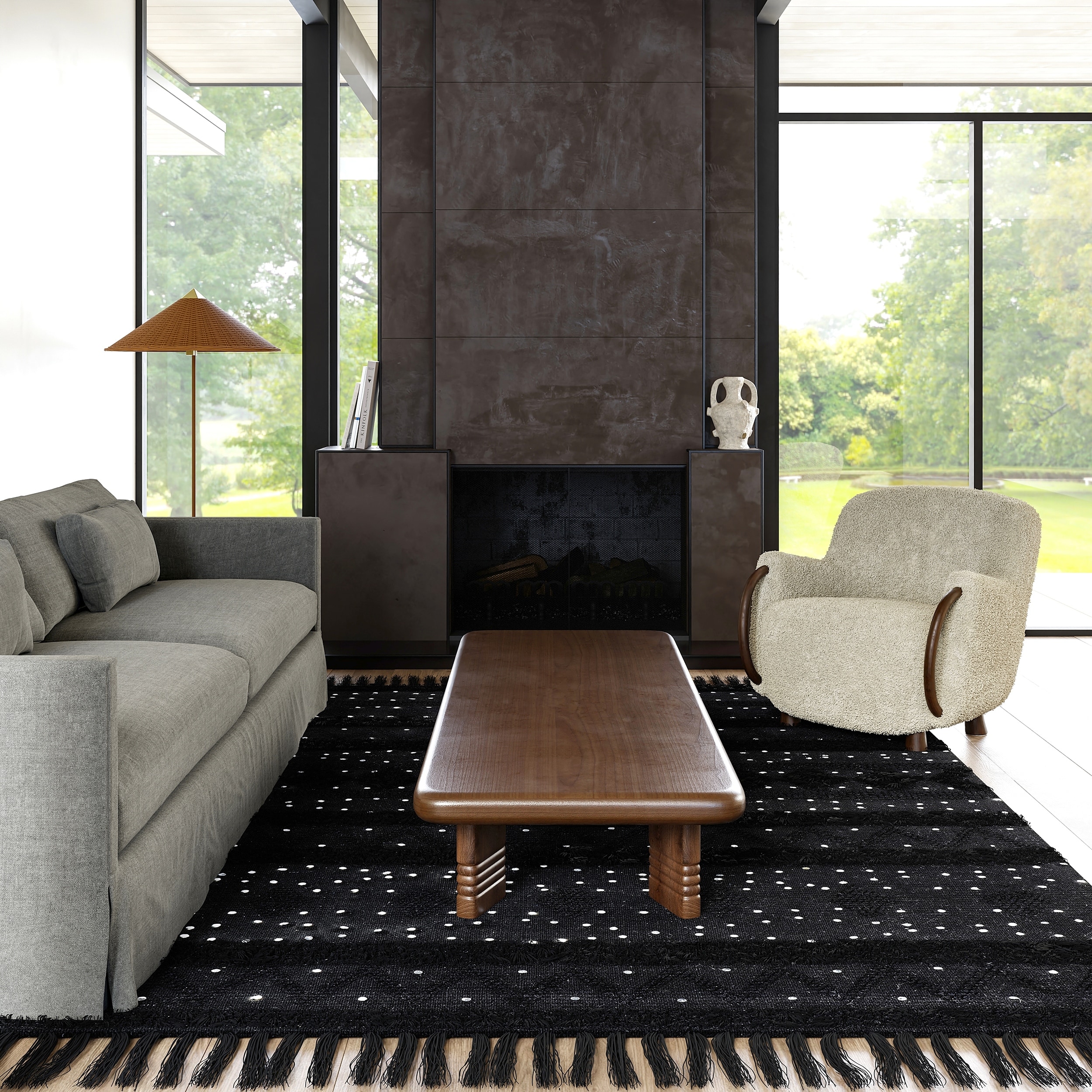 Chandy Textured Wool Area Rug
