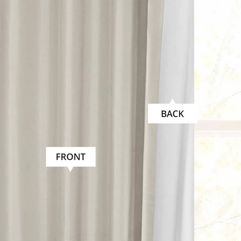 Exclusive Fabrics Textured Faux Dupioni Silk Thermal Blackout Curtains (1 Panel)
