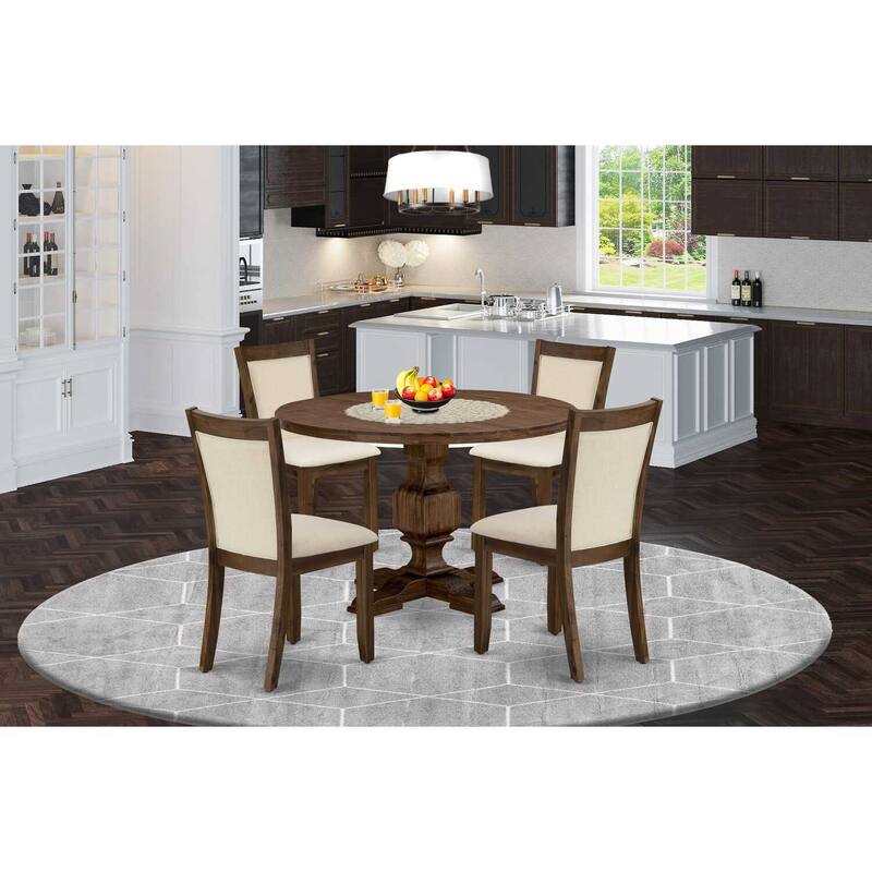 HomeStock 3-Piece Sand Blasted Black Finish Solid Wood Top Dining Table with 2 Chairs