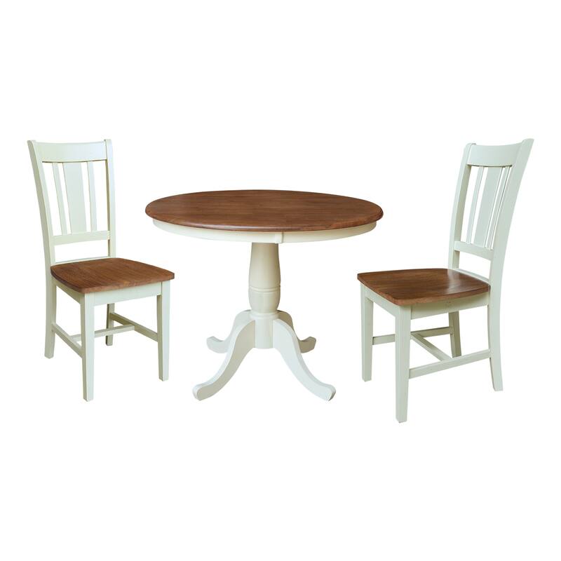 36" Round Top Pedestal Table With San Remo Chairs