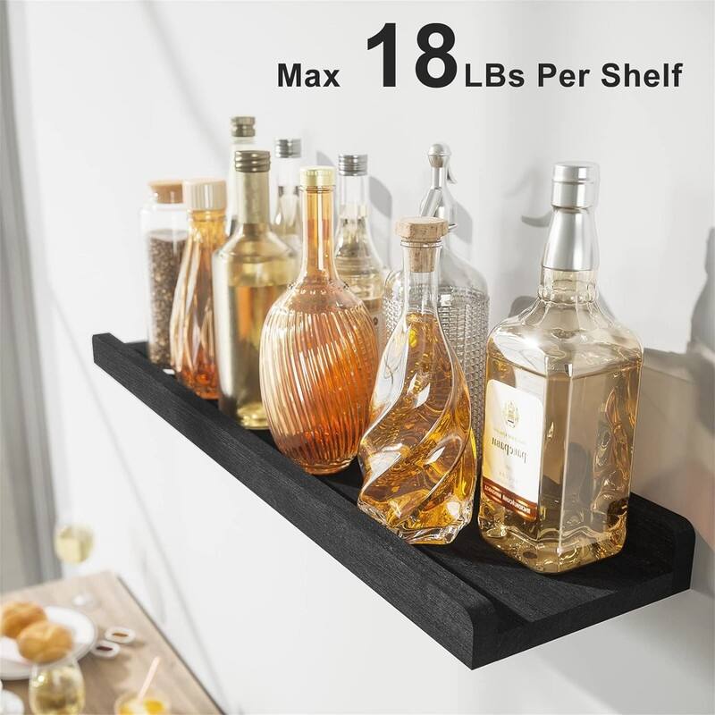 Floating Shelves Wall Mounted Set of 2 24 Inch - 24"D x 5.9"W x 1.6"H