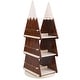 preview thumbnail 12 of 11, 360° Kids Revolving Bookshelf and Toy Storage, 4-Tier Solid Wood Christmas Tree Look Bookcase, Nursery Display Organizer Cabinet