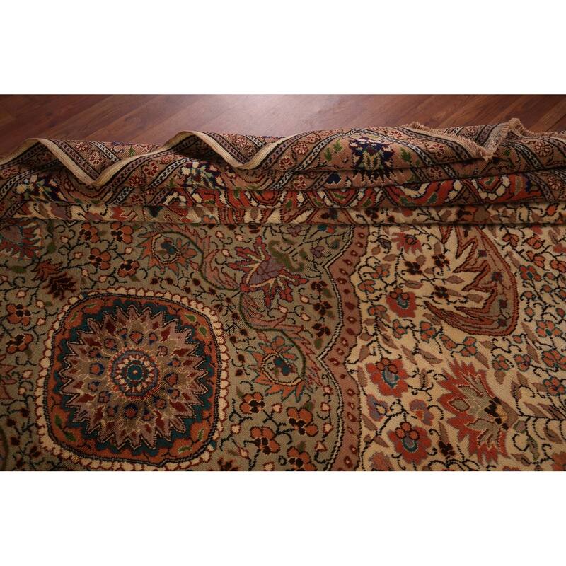 Vegetable Dye Anatolian Turkish Vintage Rug Hand-Knotted Wool Carpet - 6'8" X 10'5"