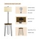preview thumbnail 3 of 7, Lavish Home Floor Lamp with Side Table, USB Port, and Hairpin Legs