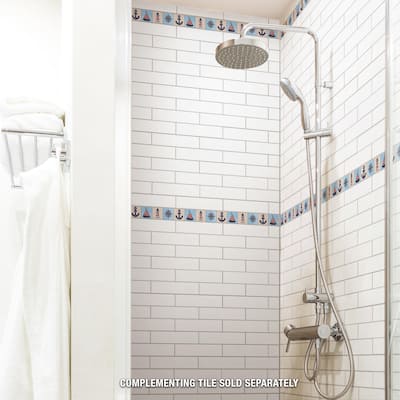 Merola Tile Captain Nautilius 2" x 7-7/8" Ceramic Wall Trim - (1 Tile)